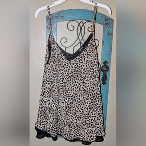 torrid Leopard Print V-Neck Cami in Beige and Black
